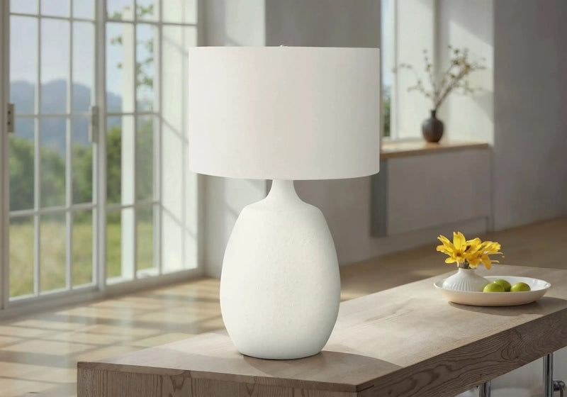 Lighting, Table Lamp, Resin, Contemporary - Cream by Unique Piece Furniture