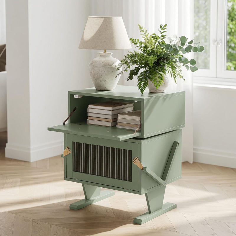 Robot LED Nightstand With 360° Rotating Drawer by HouseOfZazla