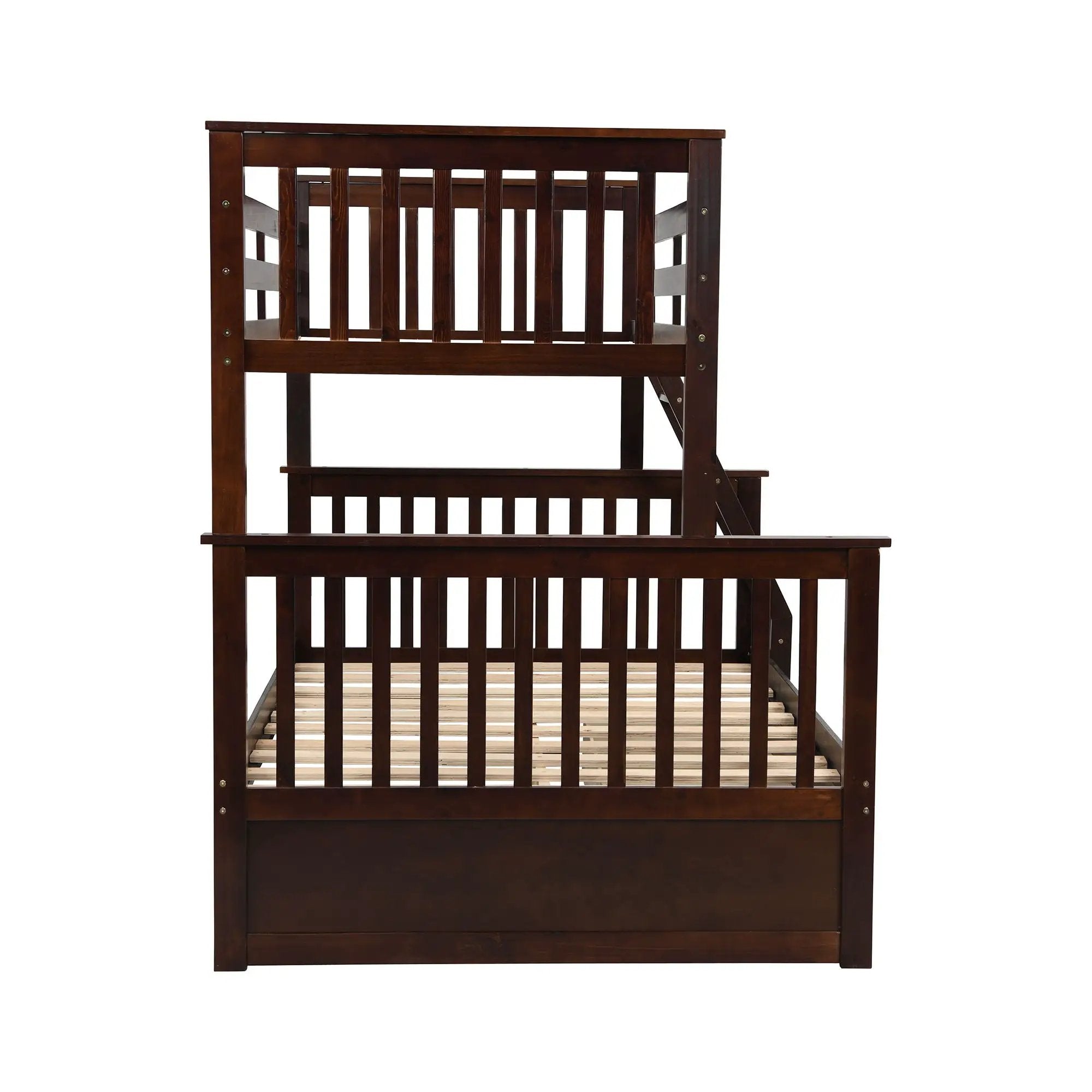 Bunk Bed With Ladder, And Safety Guard Rails