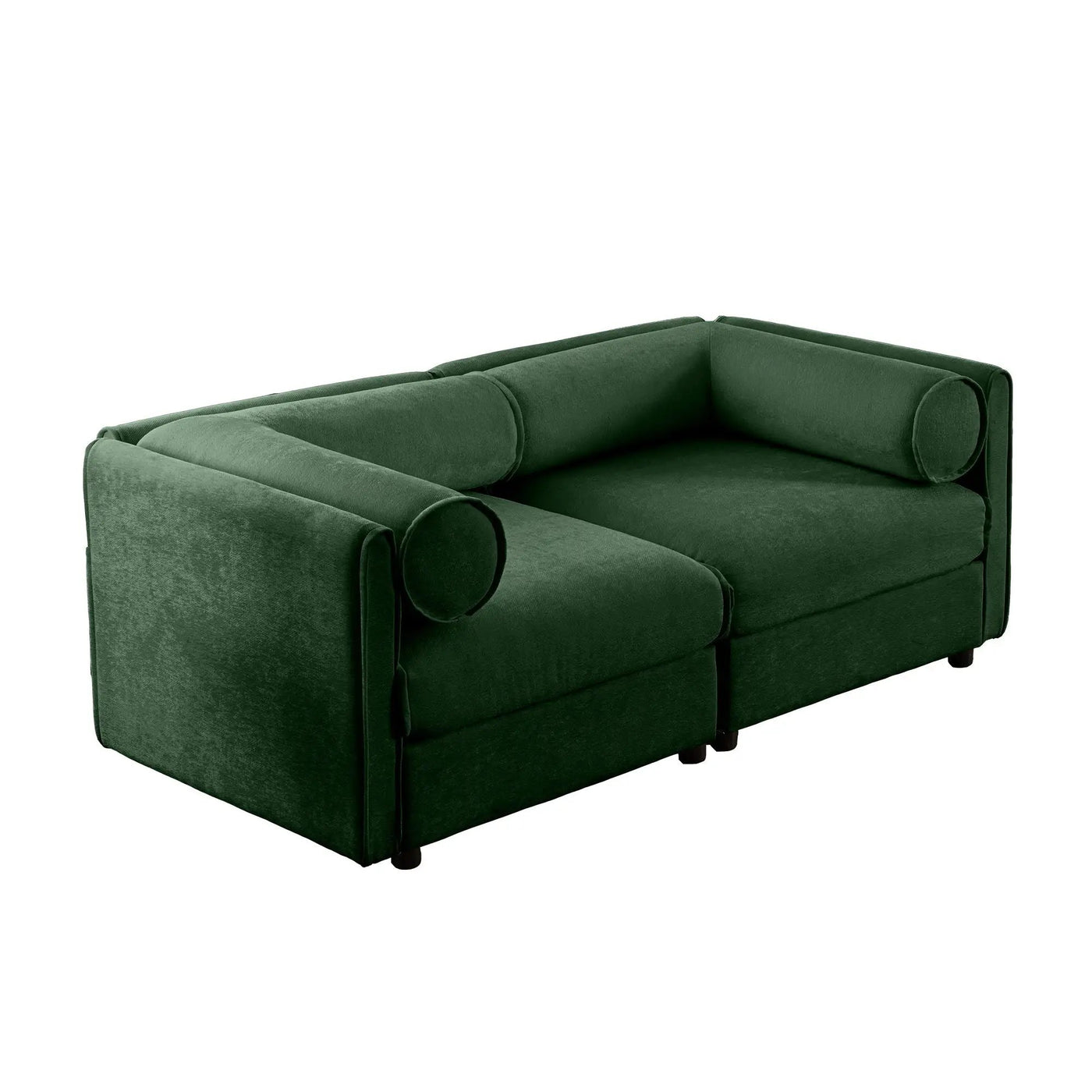 Stylish Sofa With Storage Seat And Cylindrical Backrest by HouseOfZazla