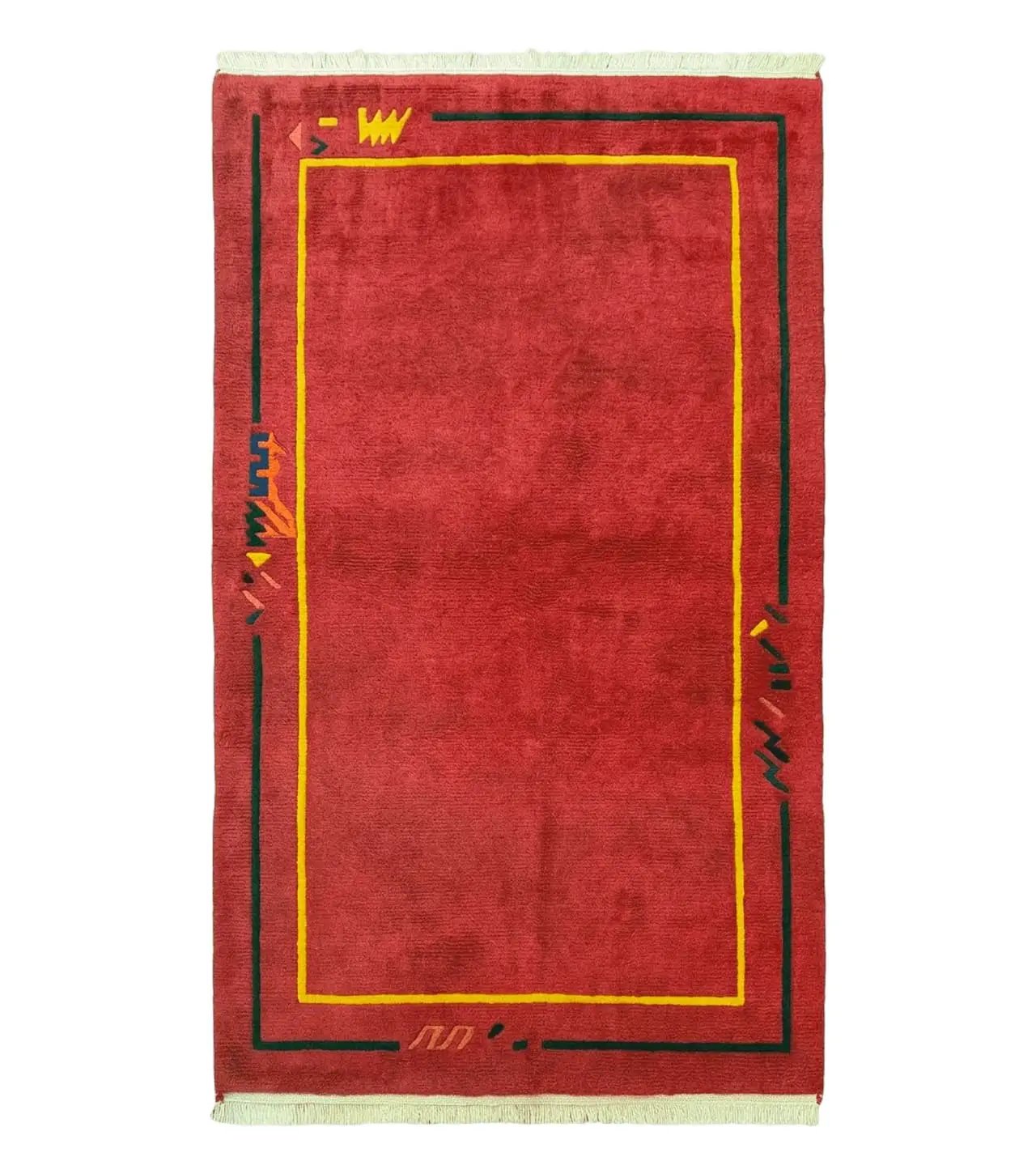 Indo Persian Gabbeh Rug 3x5, Red by Jewel Rugs