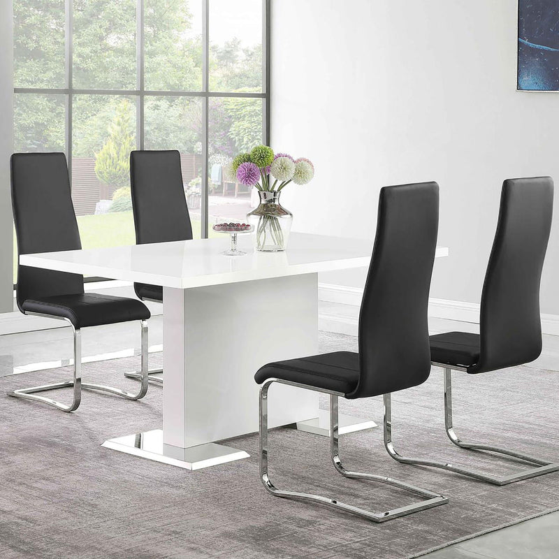 High Back Side Chairs Dining Chairs With Padded Upholstery (Set of 4) by HouseOfZazla
