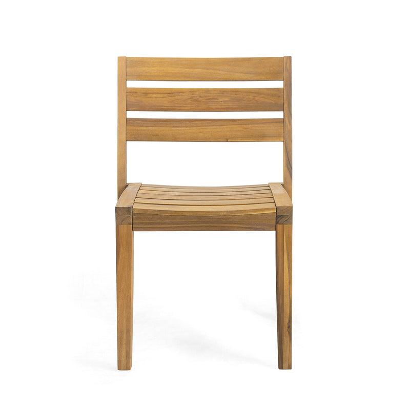 Outdoor Dining Side Chair (Set of 2) - Teak Finish by HouseOfZazla