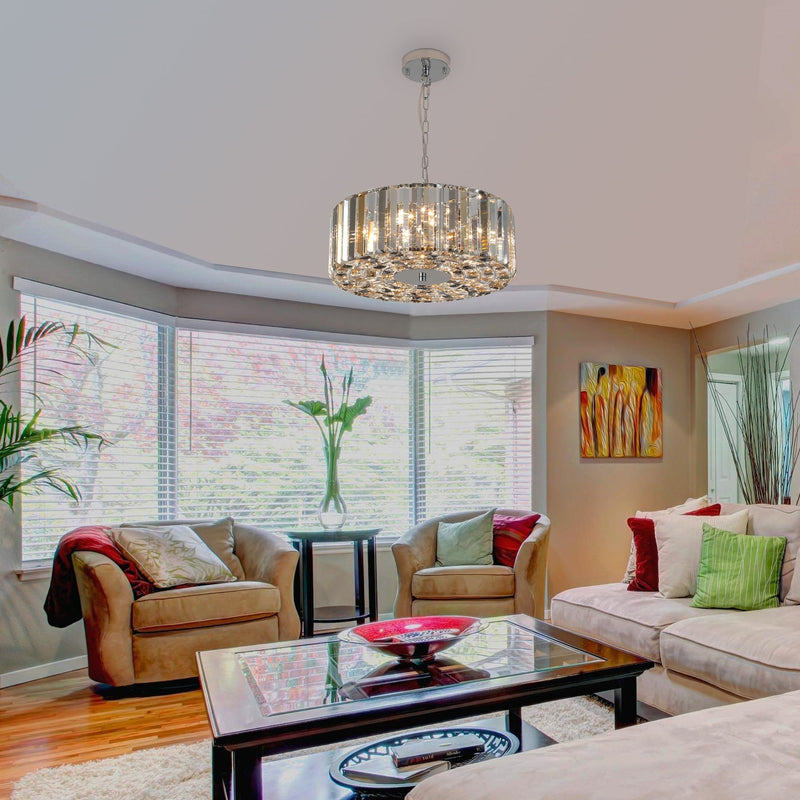 17' Chrome Crystal Pendant Chandelier by HouseOfZazla