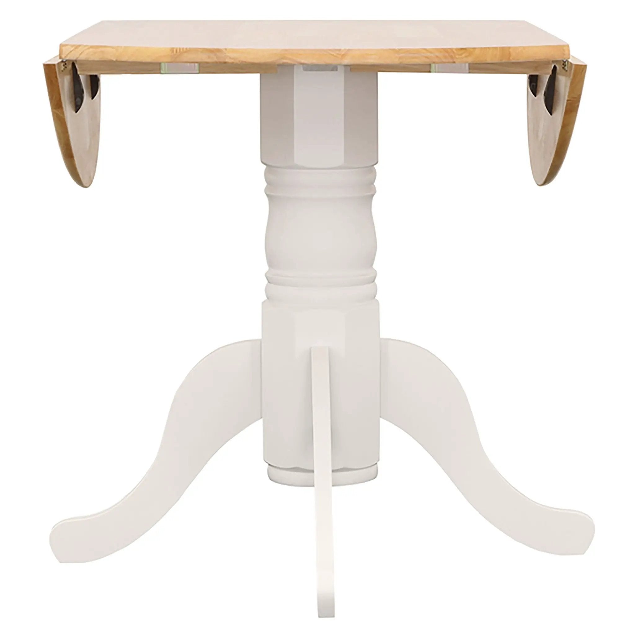Greer - 5 Piece Dining Set With Drop Down Leaf Table And Curved Back Chairs - White by HouseOfZazla