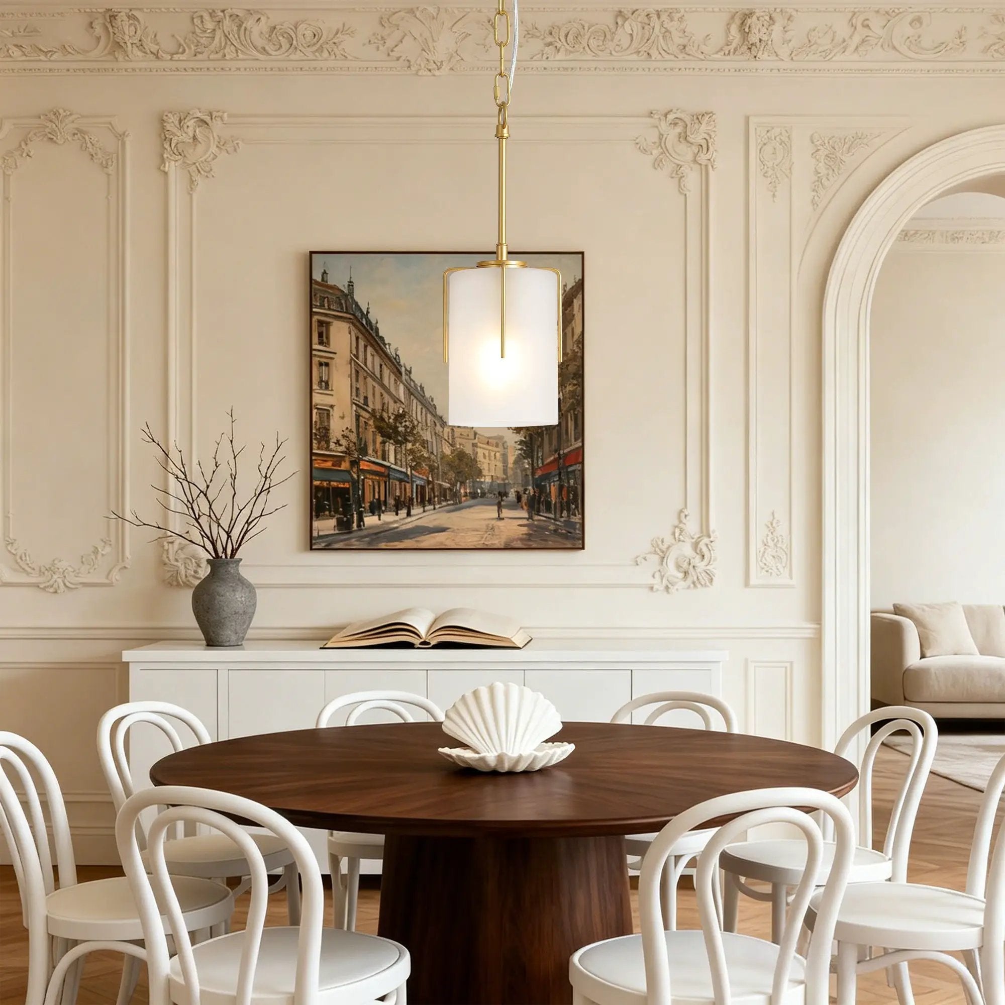 Adjustable Cylindrical Pendant Light by Unique Piece Furniture