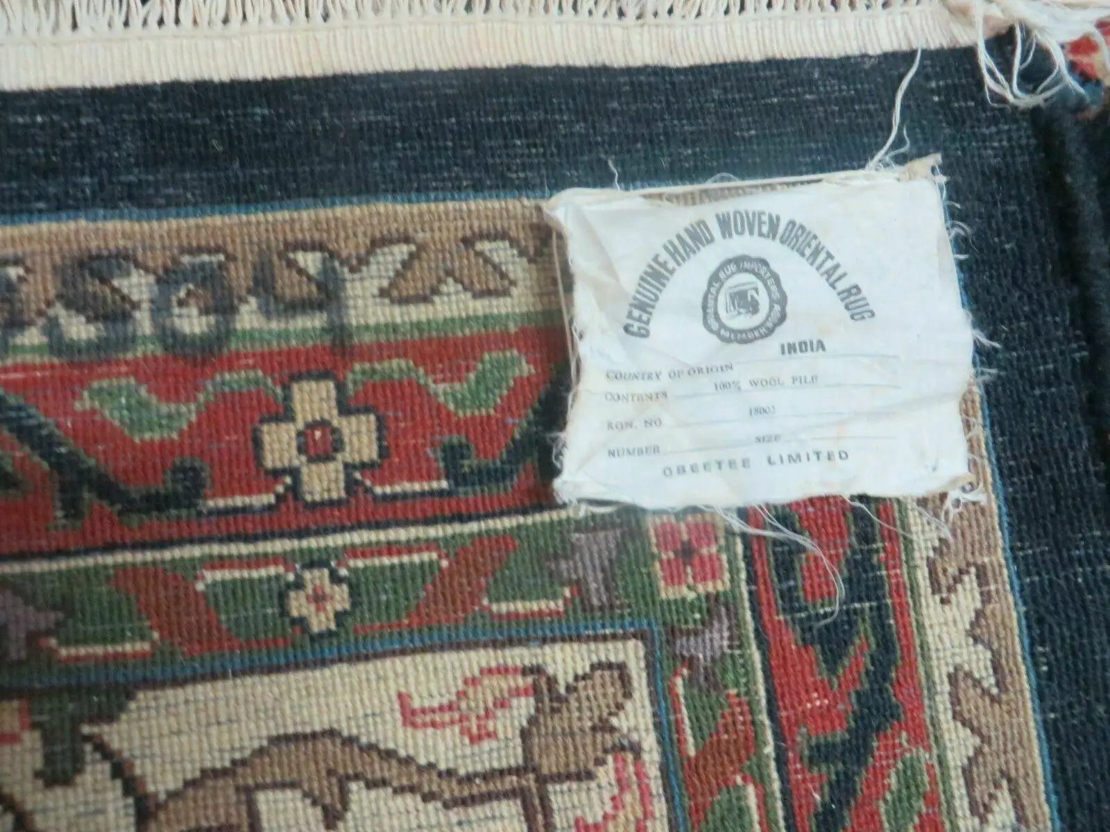 Indo Persian Rug 8x10, Wool Handmade Floral Carpet by Jewel Rugs