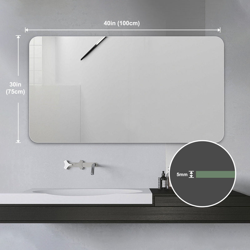 Bathroom Vanity Mirror, Wall-Mounted Mirror For Bathroom Anti-Fog, Waterproof by HouseOfZazla