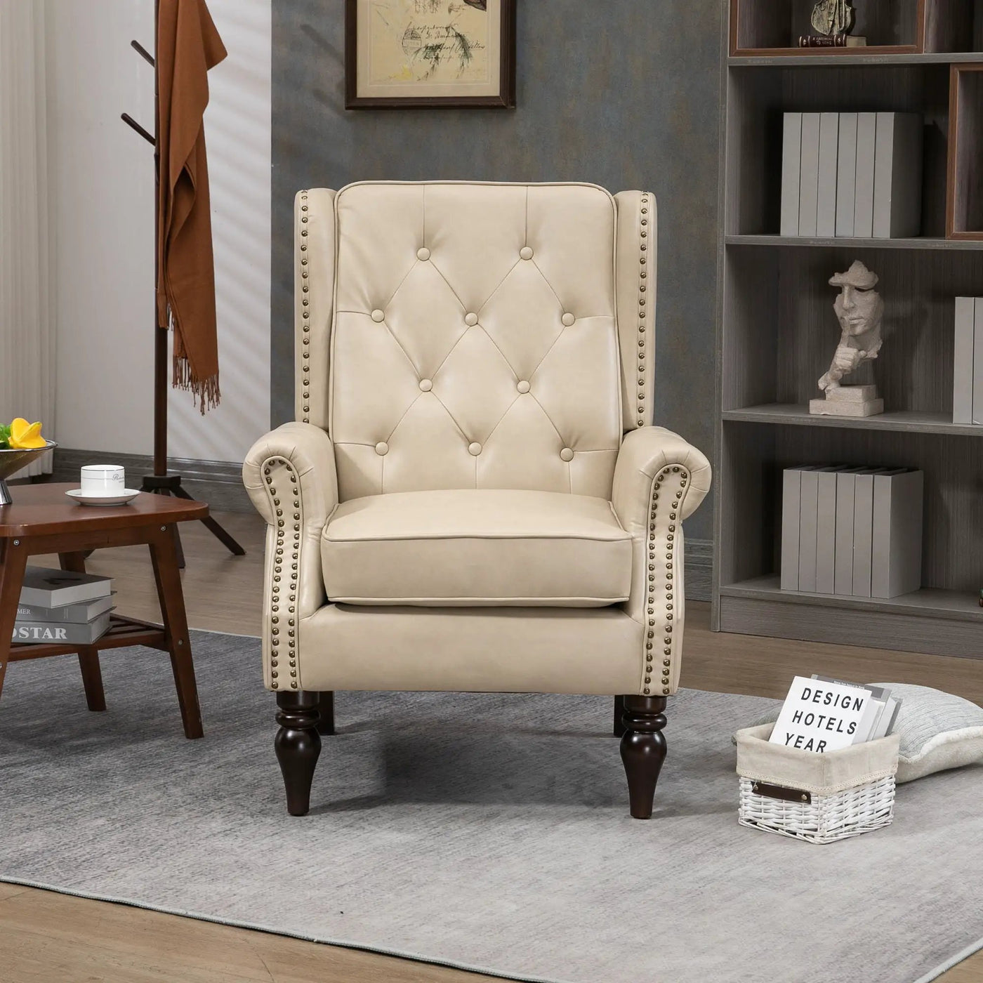 Modern Accent Armchair With Sturdy Wood Legs by HouseOfZazla