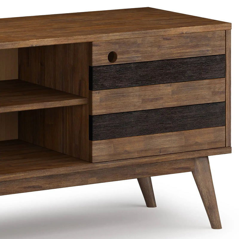 Clarkson - Low TV Stand - Rustic Natural Aged Brown by HouseOfZazla