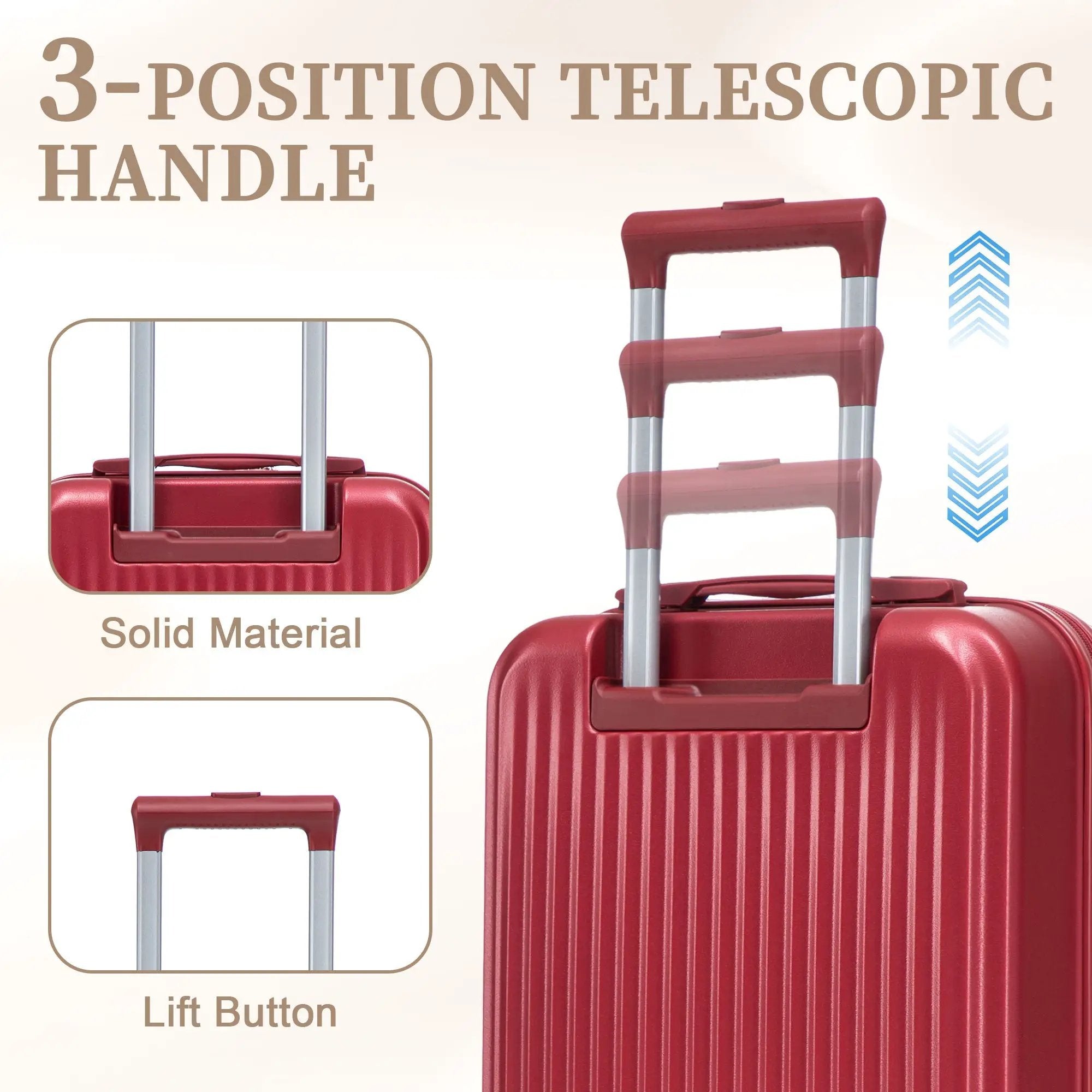 14'/20' 2 pcs ABS Spinner Wheel Luggage Set with Combination Lock and Front Opening Design by HouseOfZazla