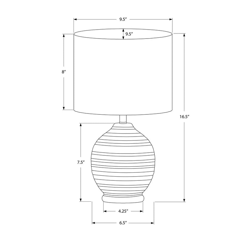 Lighting, Table Lamp, Ceramic, Transitional - Black by Unique Piece Furniture