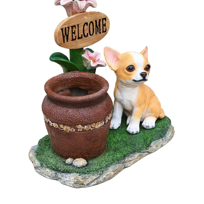 Sitting Corgi Dog Planter Outdoor Decor by HouseOfZazla