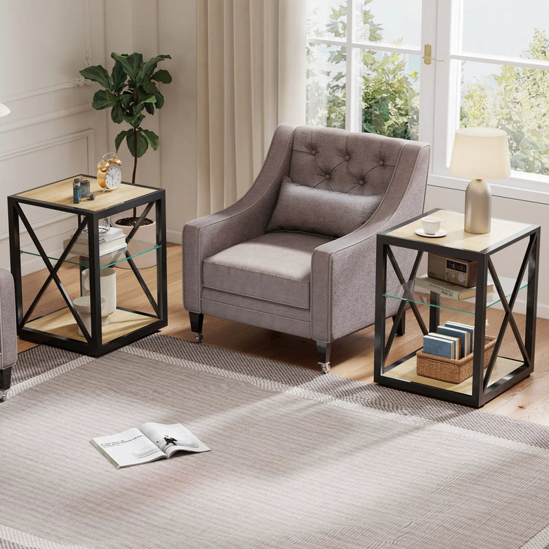 Set of 2 Modern End Table Nightstands by HouseOfZazla