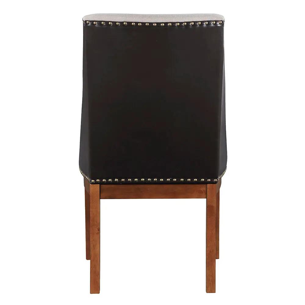Gilsea - Fabric & Synthetic Leather Side Chair (Set of 2) - Beige & Brown Finish by Unique Piece Furniture
