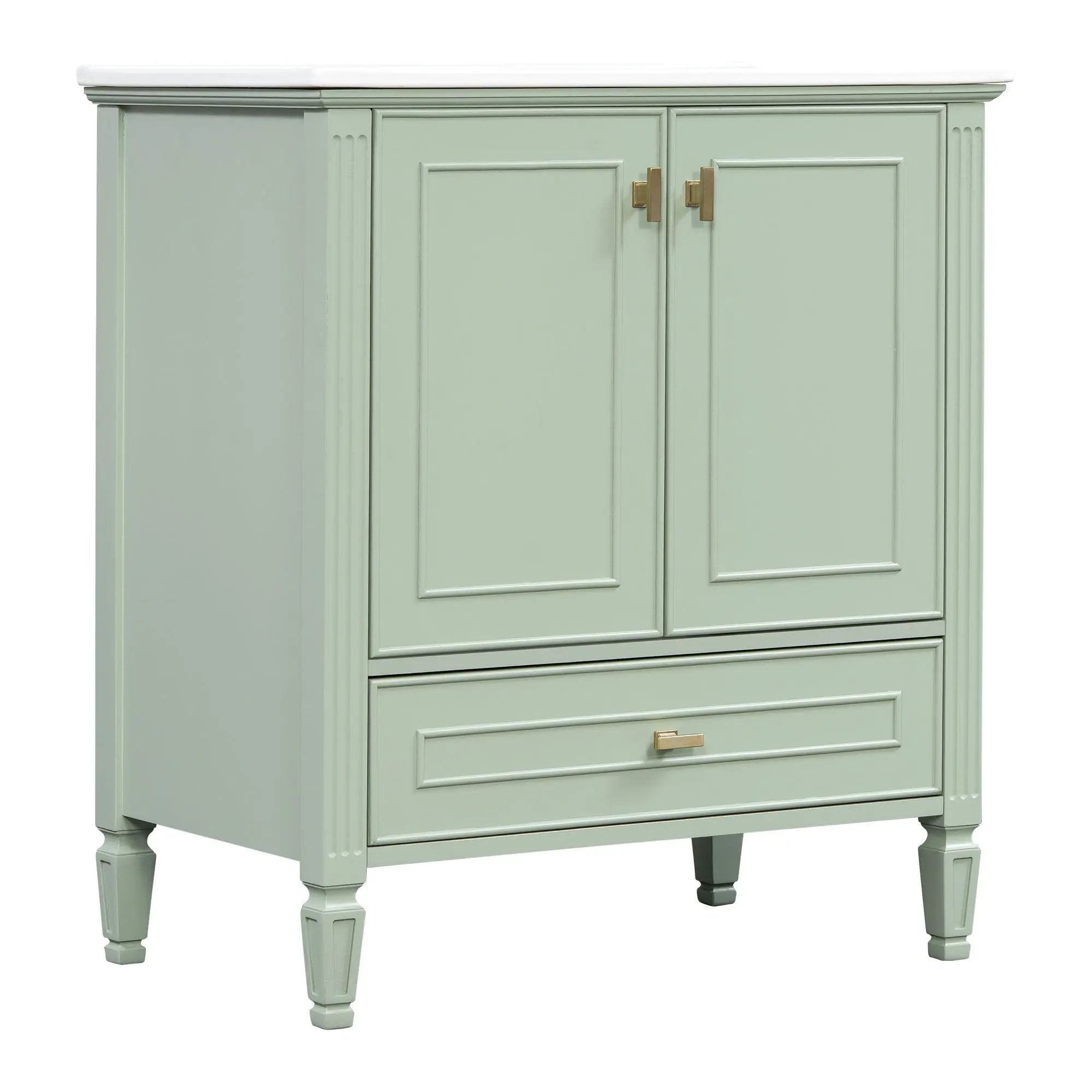 Freestanding Vanity With 1 Drawer & 2 Soft Close Doors With Door Mounted Storage by HouseOfZazla