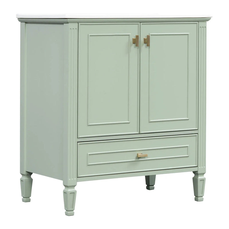 Freestanding Vanity With 1 Drawer & 2 Soft Close Doors With Door Mounted Storage by HouseOfZazla