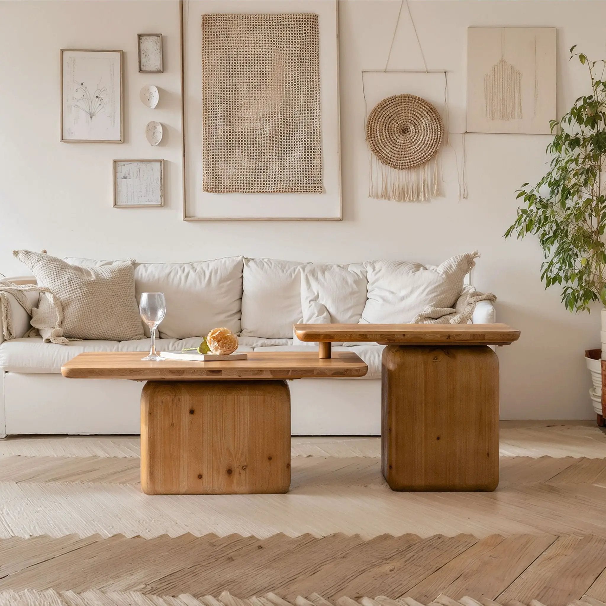 Square Coffee Table Set (Set of 2) by Unique Piece Furniture