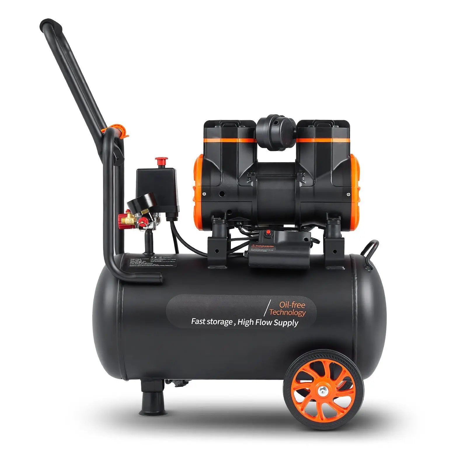 Air Compressor 6.3 Gallon 1450W 3.35 CFM@ 90PSI with Max. 116PSI Pressure by HouseOfZazla
