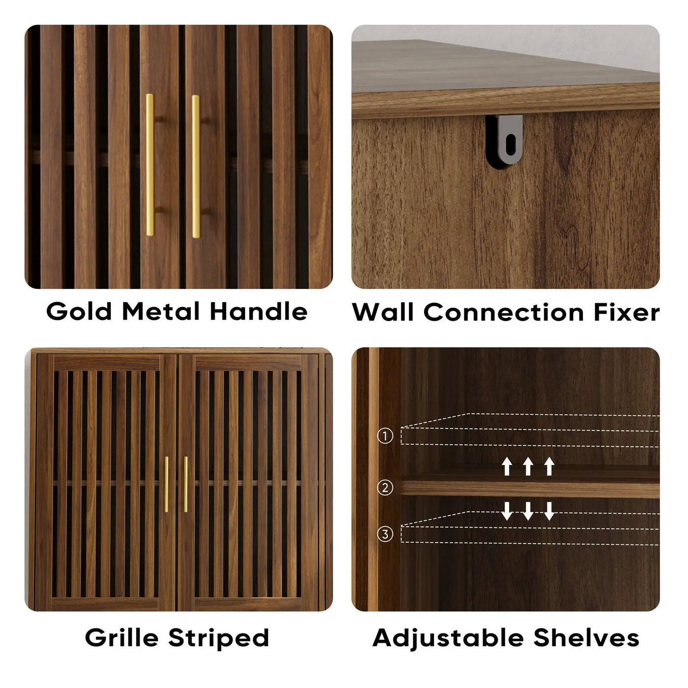 Grille Striped Sideboard Buffet Cabinet With Storage by HouseOfZazla