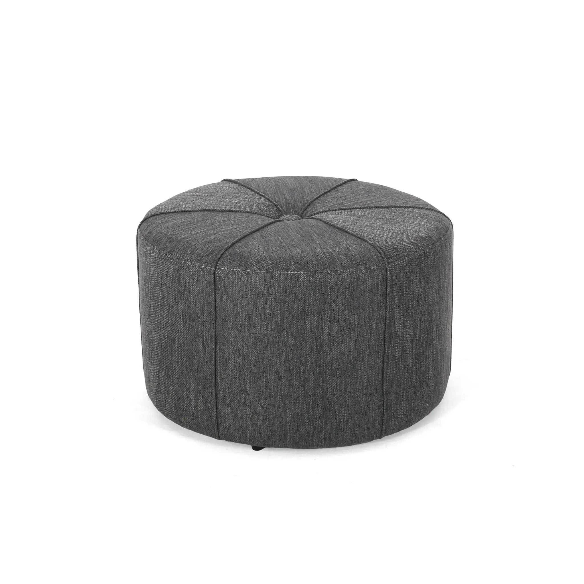 Contemporary Ottoman With Tonal Piping And Button Tuft Design by HouseOfZazla