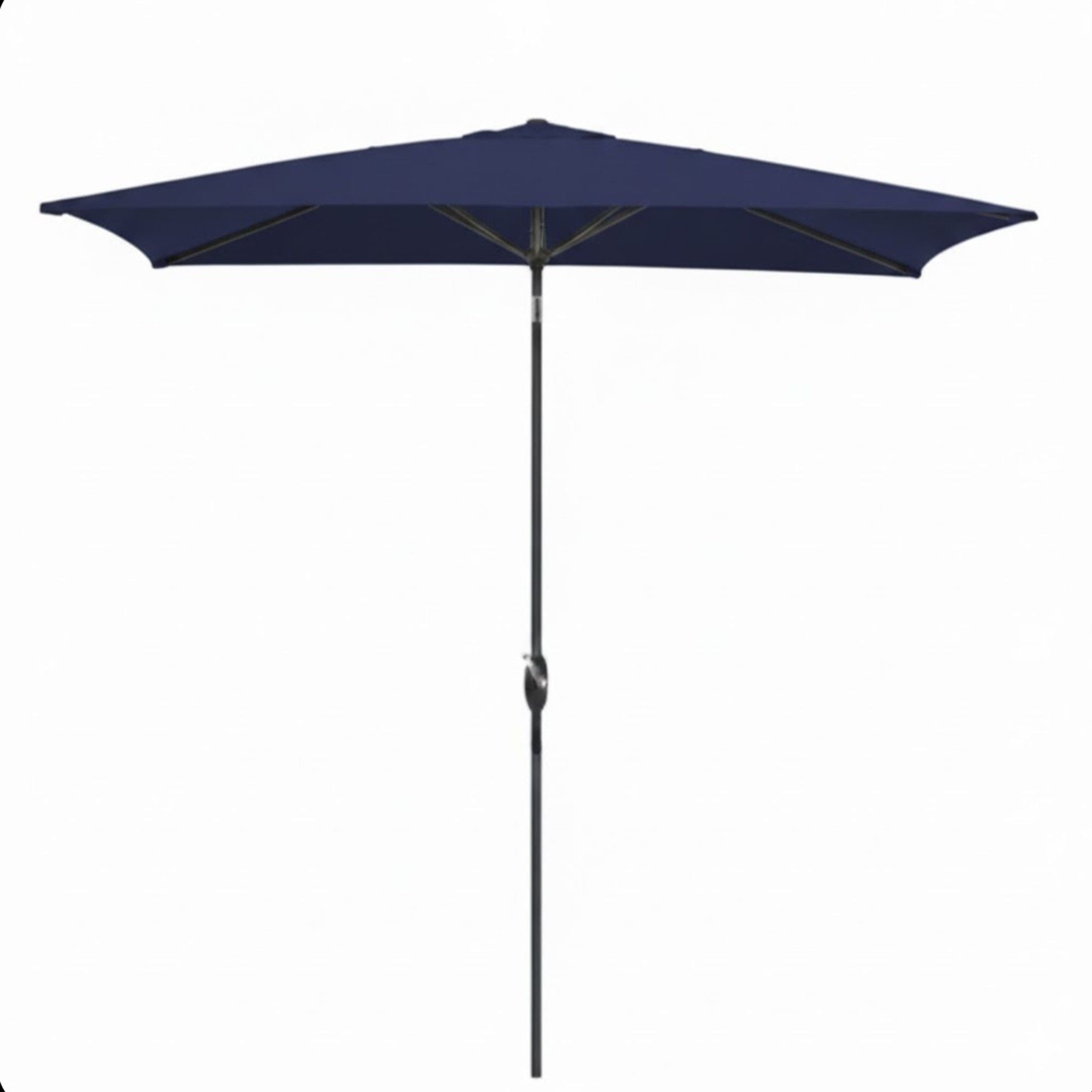 Rectangular Patio Umbrella With Crank Tilt, Polyester UV-Resistant Canopy by HouseOfZazla