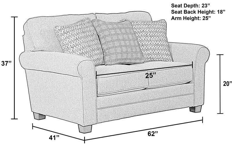 Lewiston - Loveseat - Cement by Unique Piece Furniture