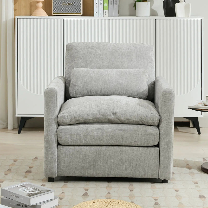 Cozy Upholstered Cushion Armchair For Living Room by HouseOfZazla