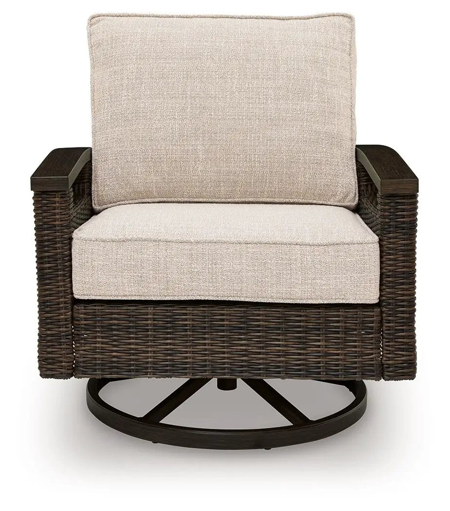 Monterey Point - Swivel Lounge Chair (Set of 2) - Dark Brown by Unique Piece Furniture