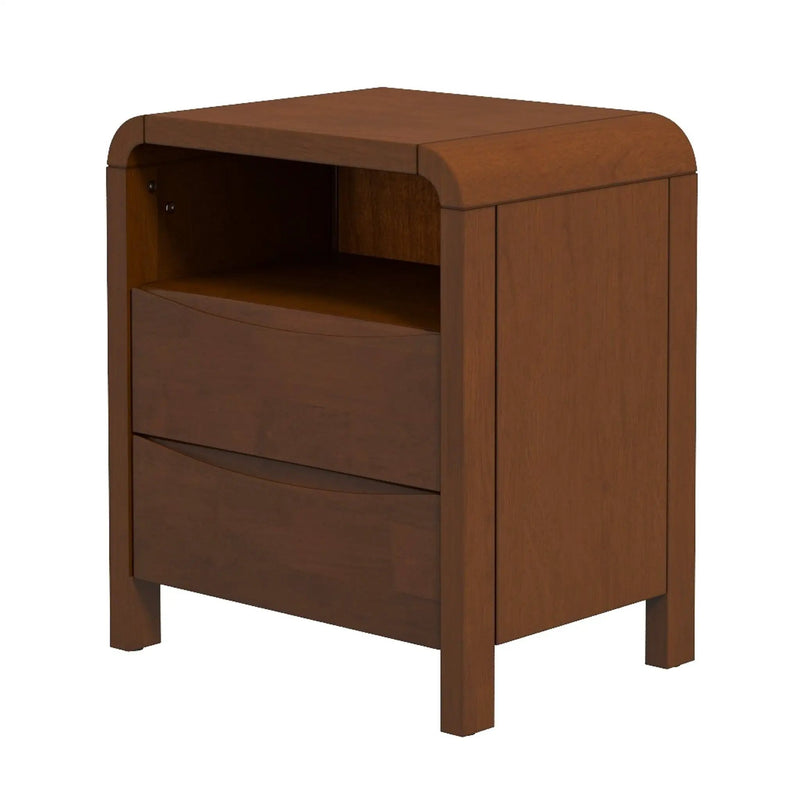 Lionel - Nightstand 2 Drawer - Brown by HouseOfZazla