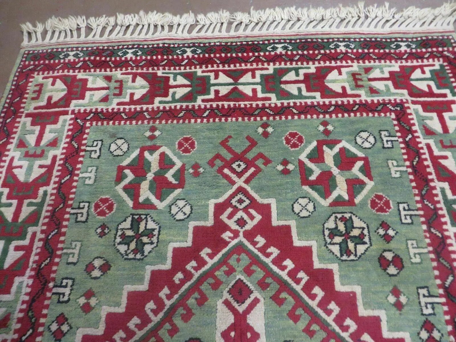 4' X 6' Vintage Handmade Turkish Kazak Design Wool Rug Carpet Nice by Jewel Rugs