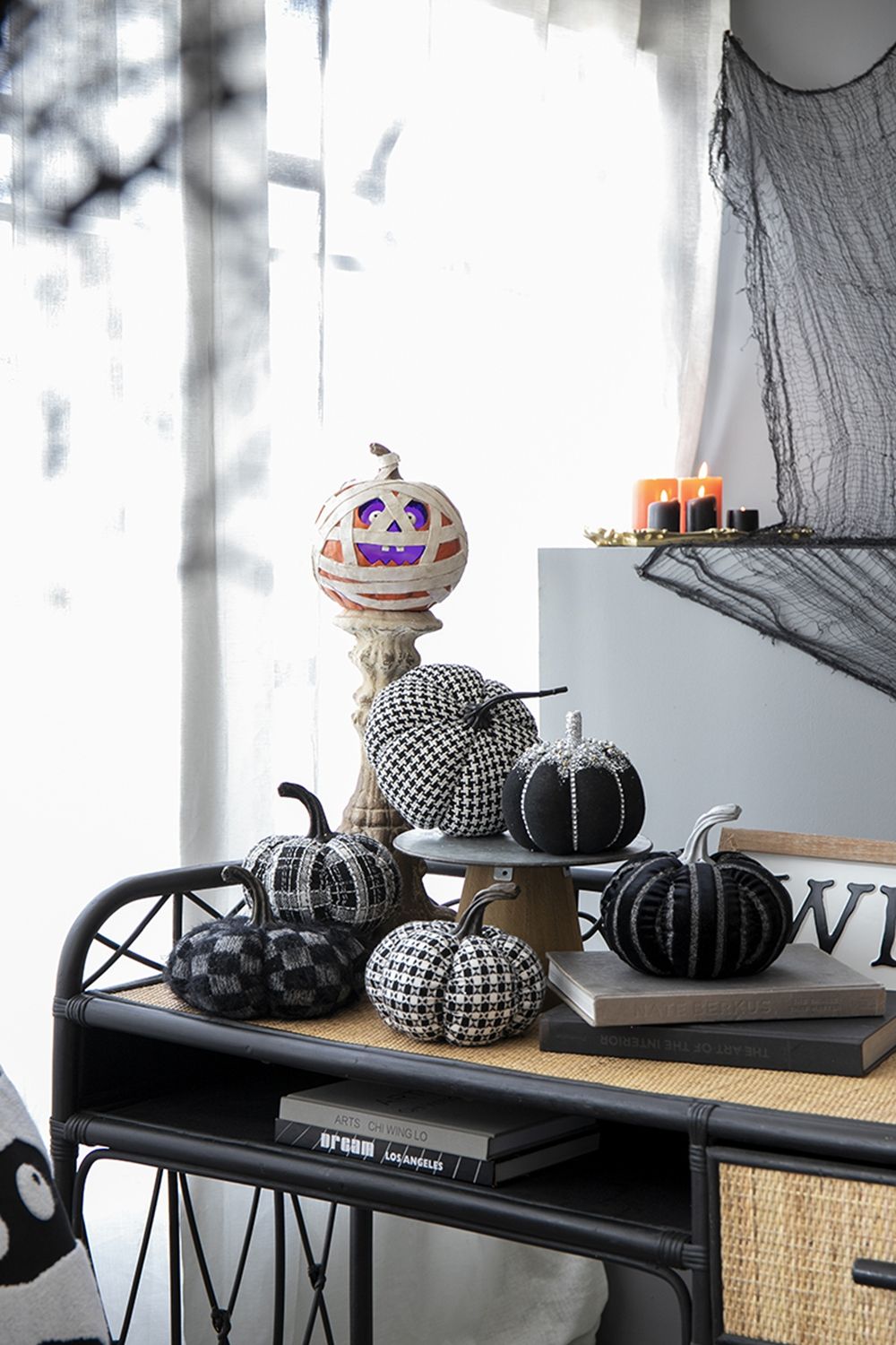 Plaid Pumpkin Decor, For Holiday Halloween Decoration by HouseOfZazla