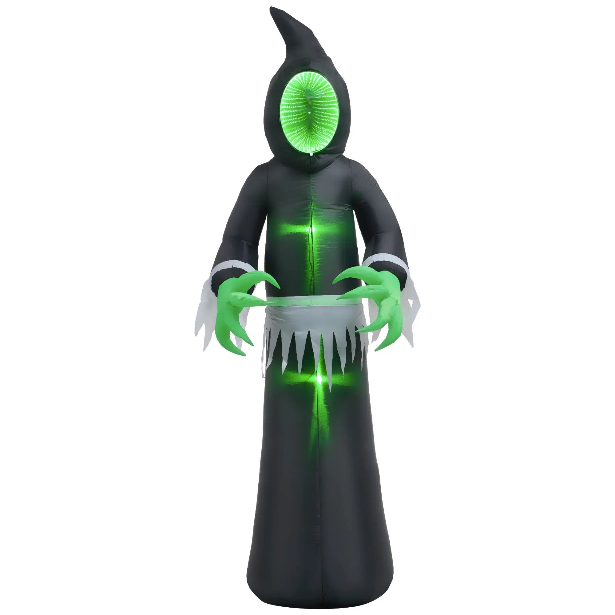 HOMCOM 8ft Inflatable Halloween Decoration Mirror Face Ghost by HouseOfZazla
