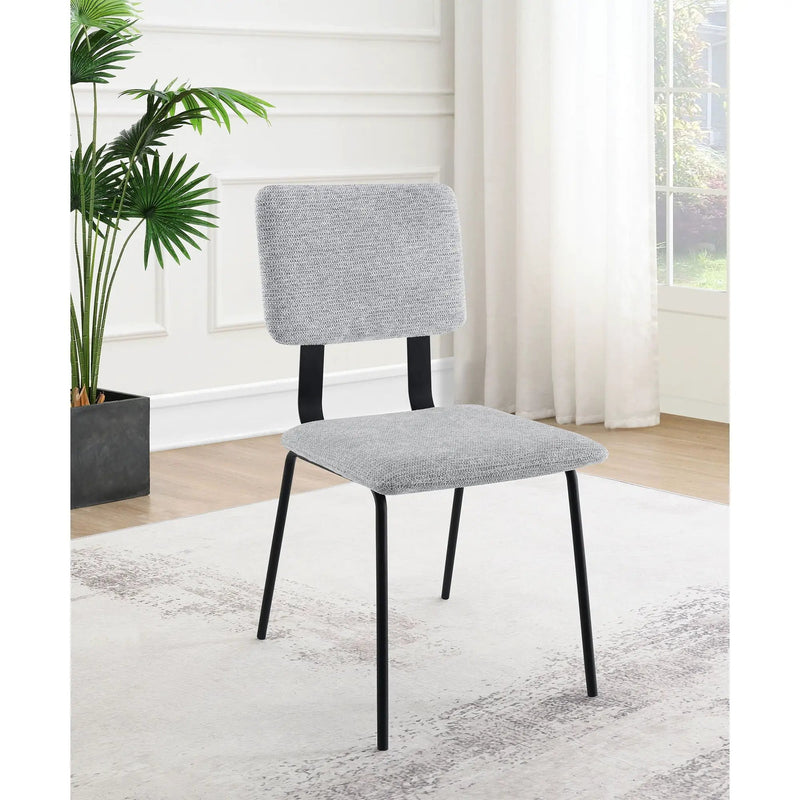 Valley - Upholstered Dining Side Chair (Set of 2) - Gray by HouseOfZazla