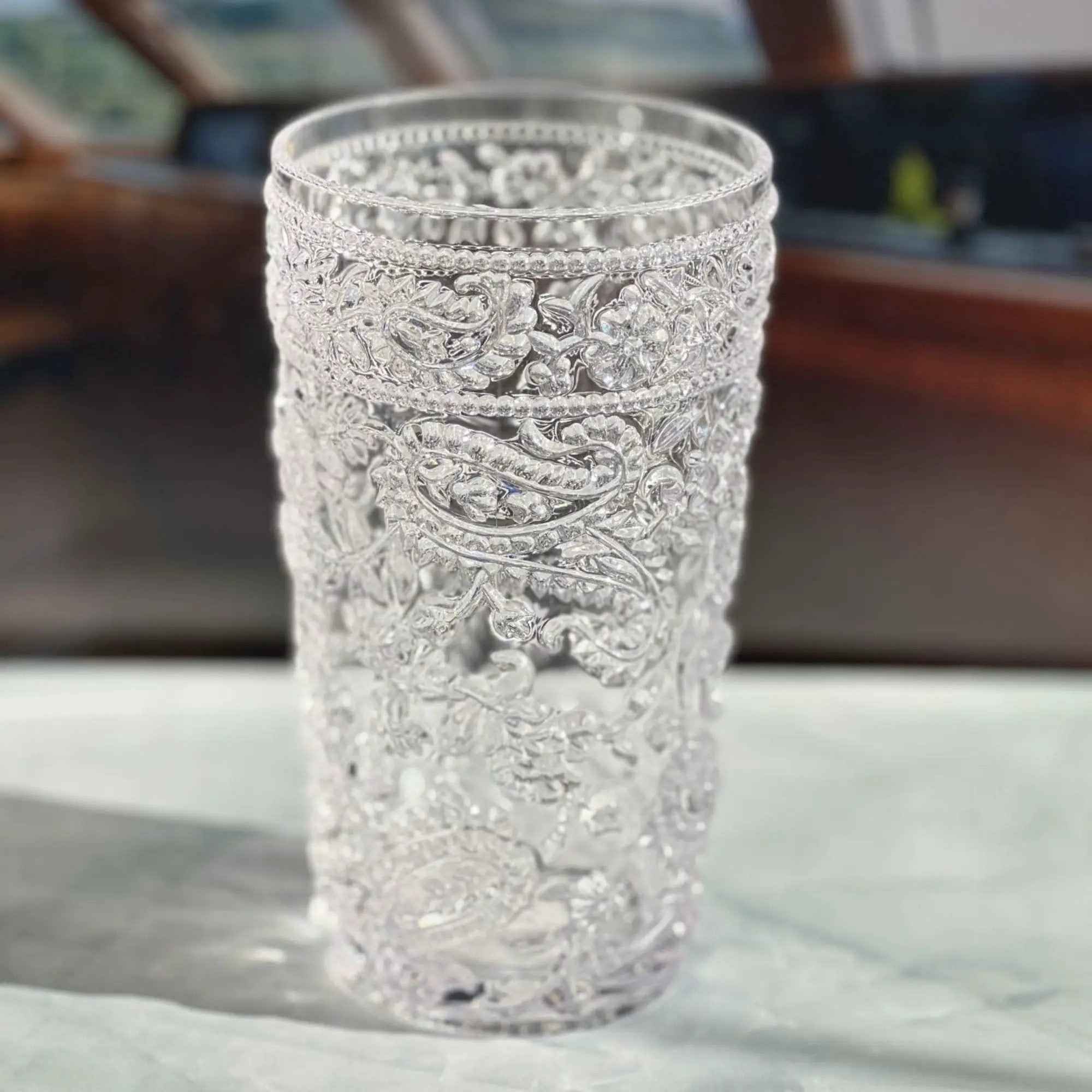 Paisley Style Acrylic Hi Ball Glasses (Set of 4) by HouseOfZazla