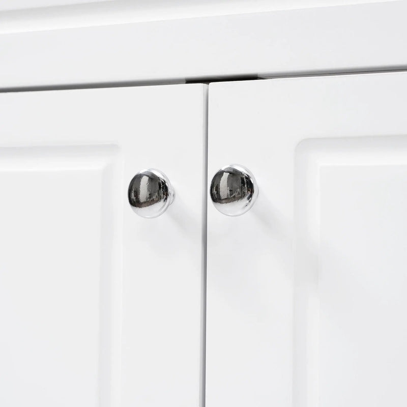 Bathroom Vanity With Sink, 6 Soft Close Drawers & Double Doors - White