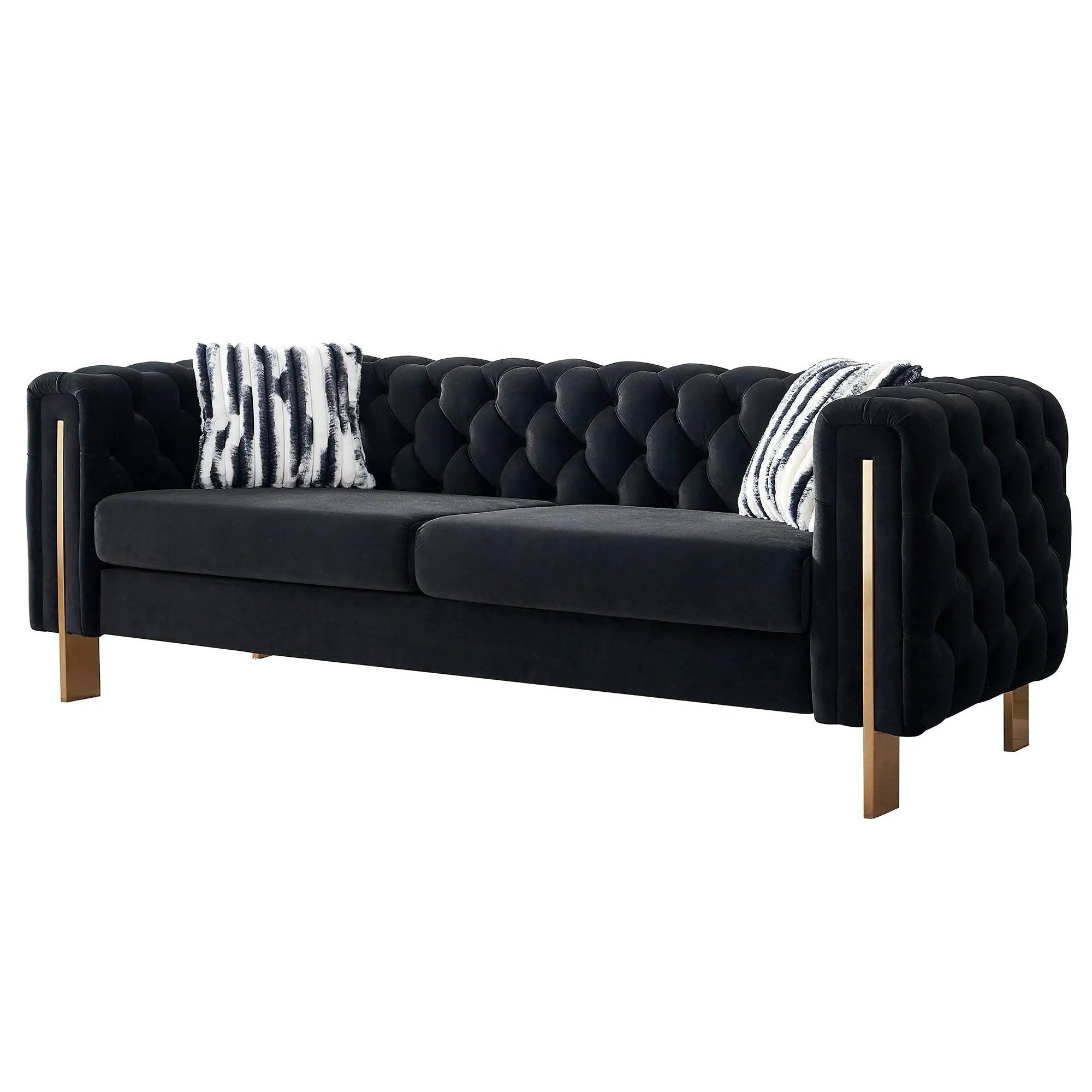 Chesterfield - Modern Tufted Living Room Sofa, 84.25''W Couch by HouseOfZazla