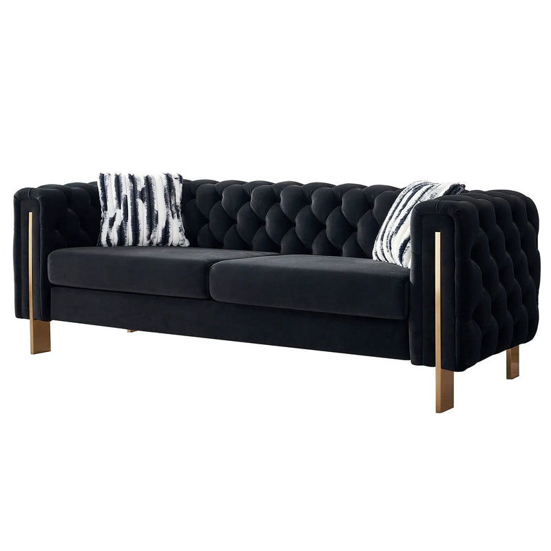 Chesterfield - Modern Tufted Living Room Sofa, 84.25''W Couch by HouseOfZazla