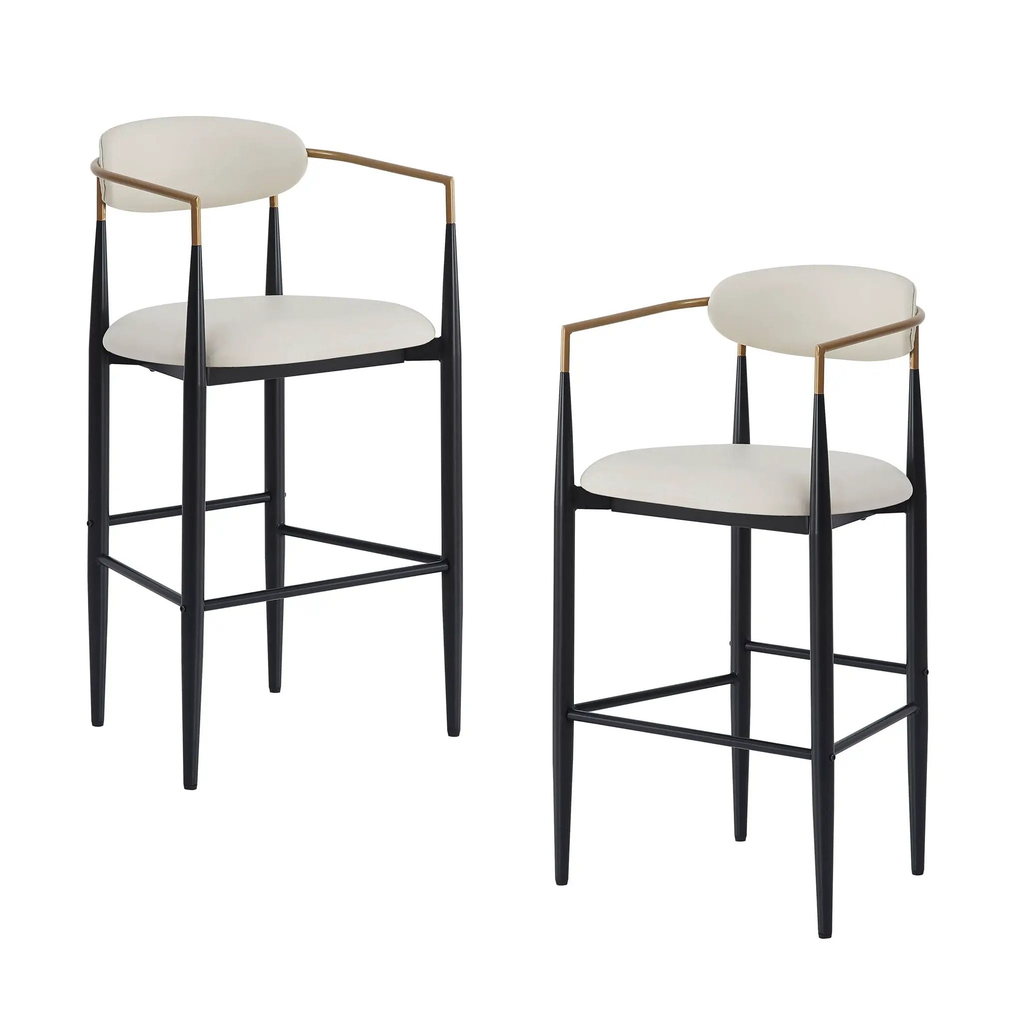 Upholstered Barstools With Back For Kitchen (Set of 2) by HouseOfZazla