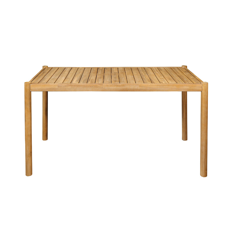 5-Piece Outdoor Patio Dining Set, Acacia Wood Rectangular Table & 4 Chairs by HouseOfZazla