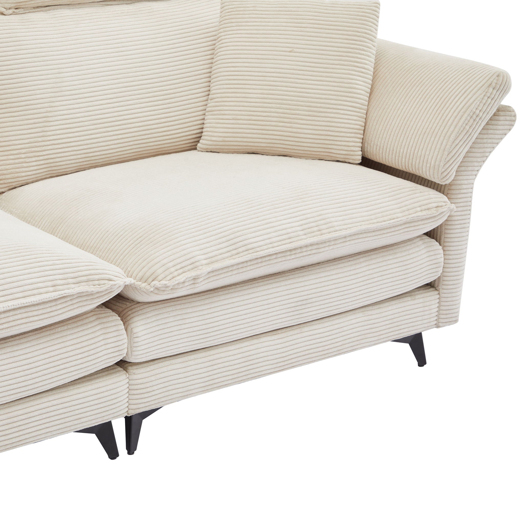 Modern Deep Seat Sectional Sofa With Ottoman by HouseOfZazla