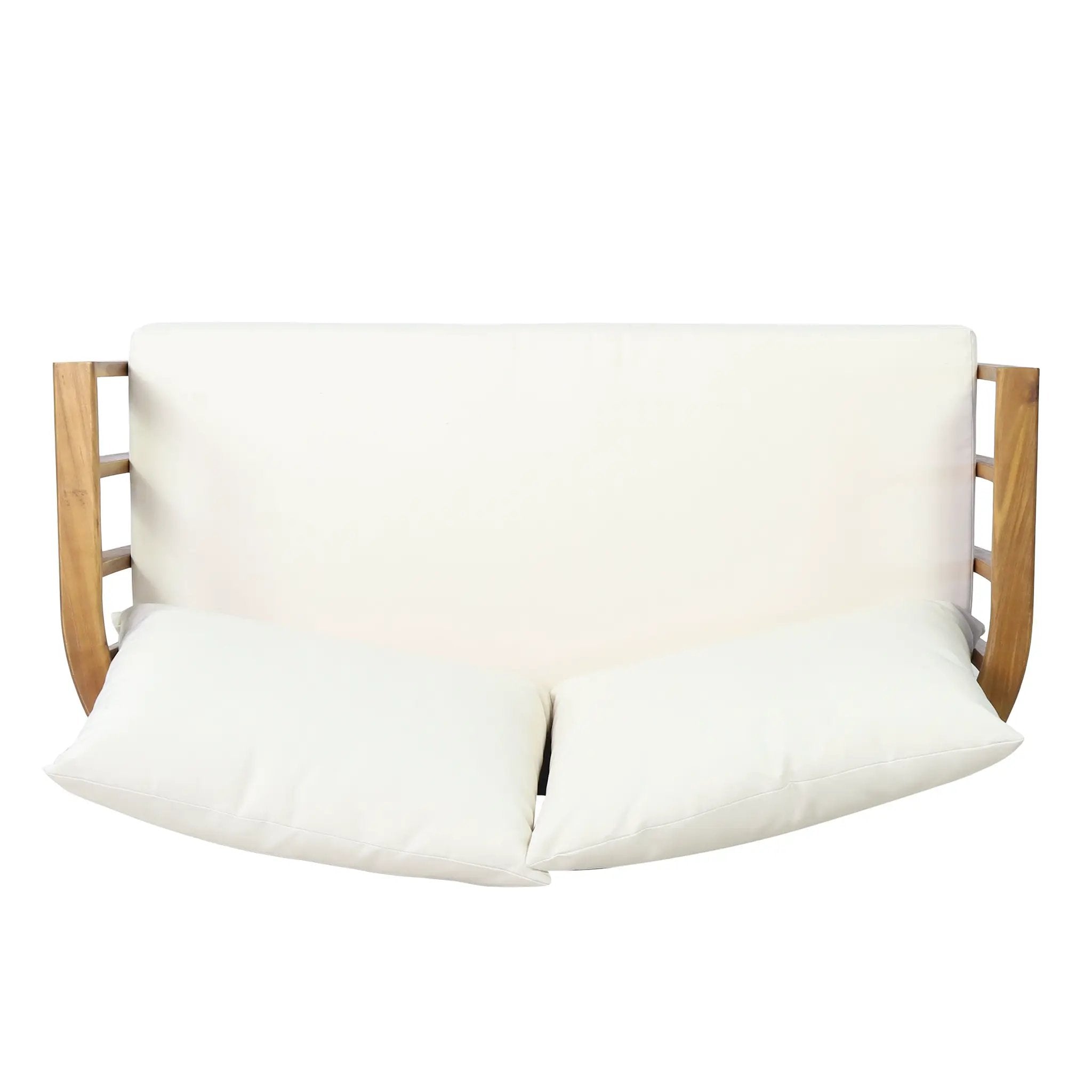Outdoor Acacia Wood Loveseat and Coffee Table Set with Cushions by HouseOfZazla