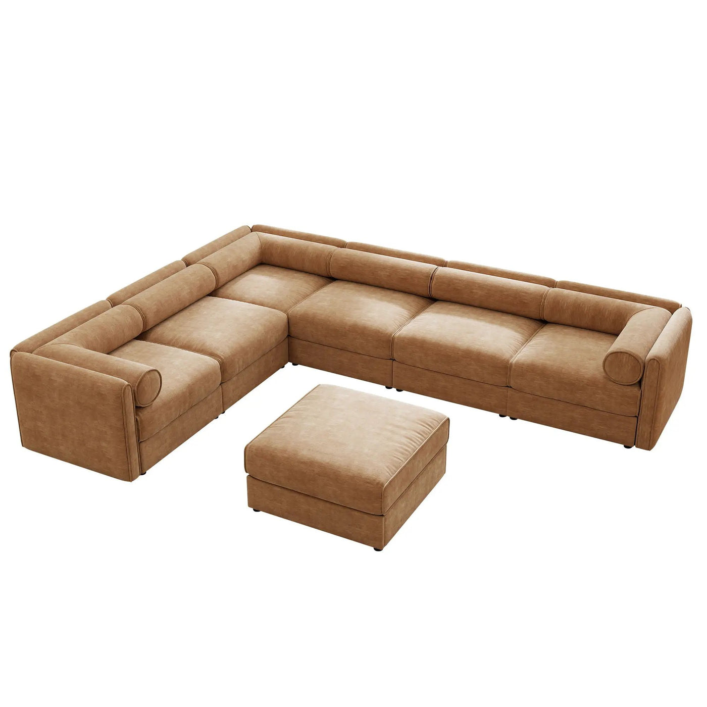 Contemporary Elegant Sofa With Storage And Ottoman by Unique Piece Furniture