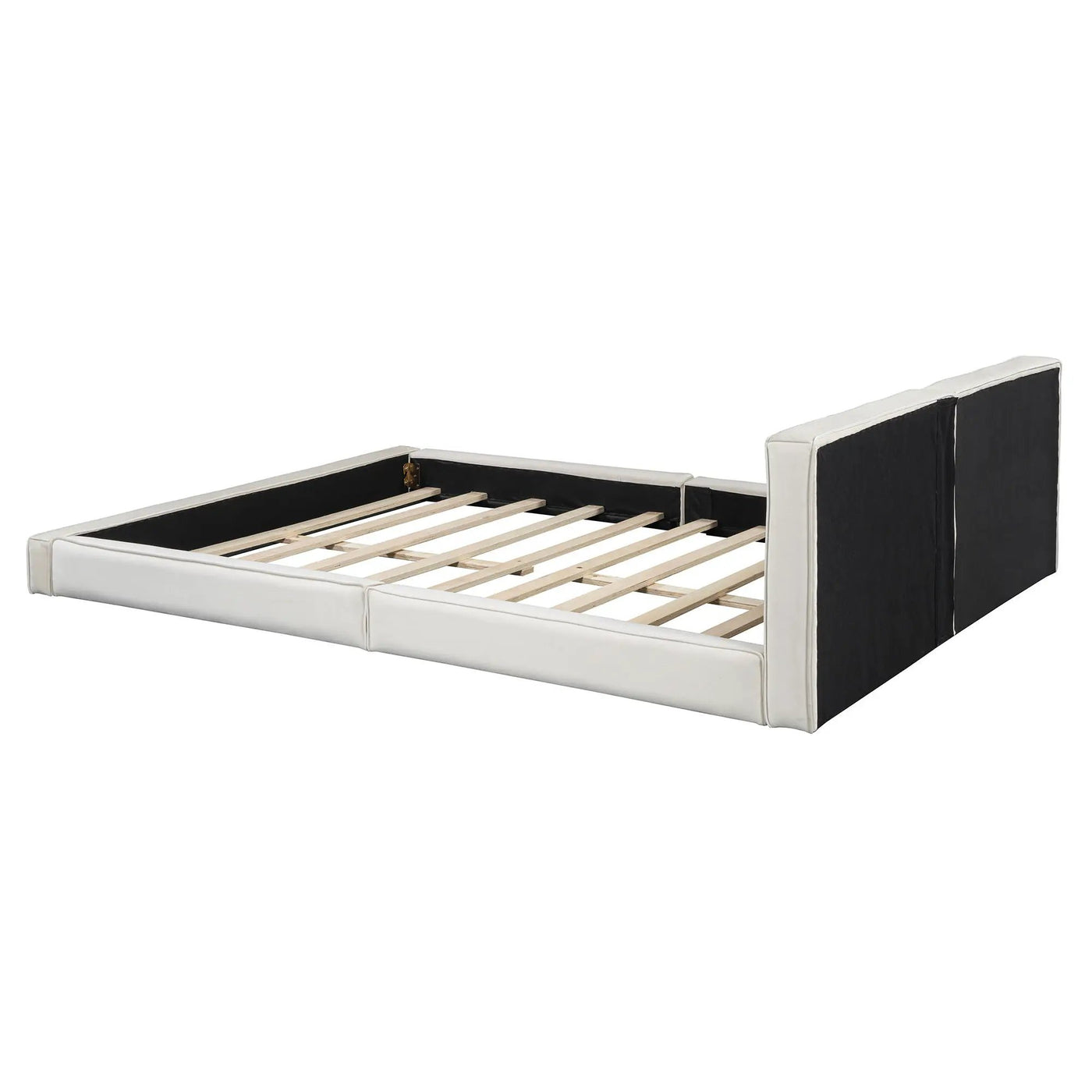 Upholstered Platform Bed, Grounded Bed With Solid Frame by Unique Piece Furniture