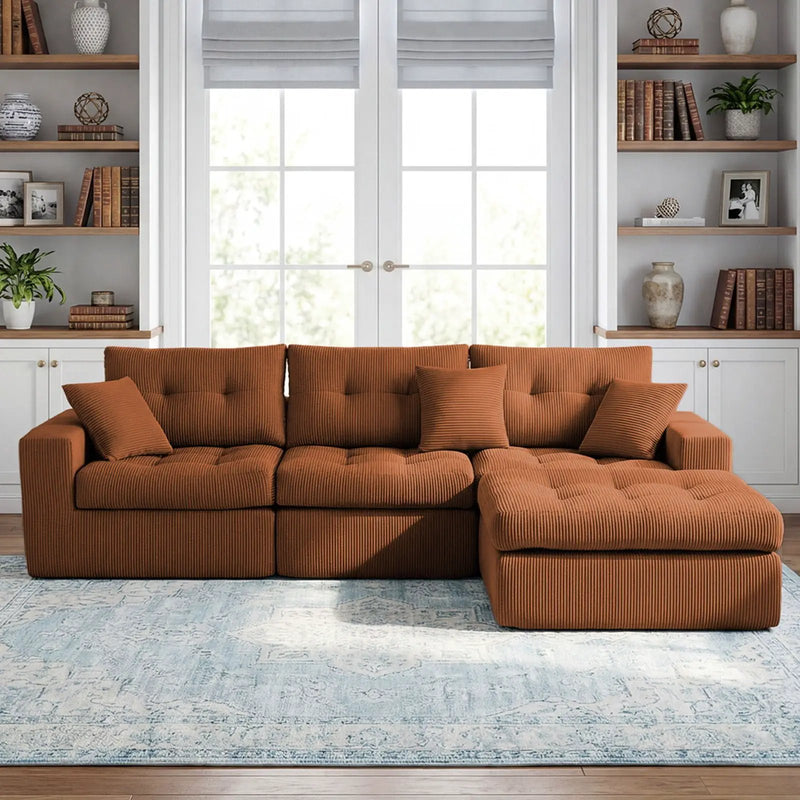 Corner Chaise L-Shaped Sectional Sofa Bed by Unique Piece Furniture