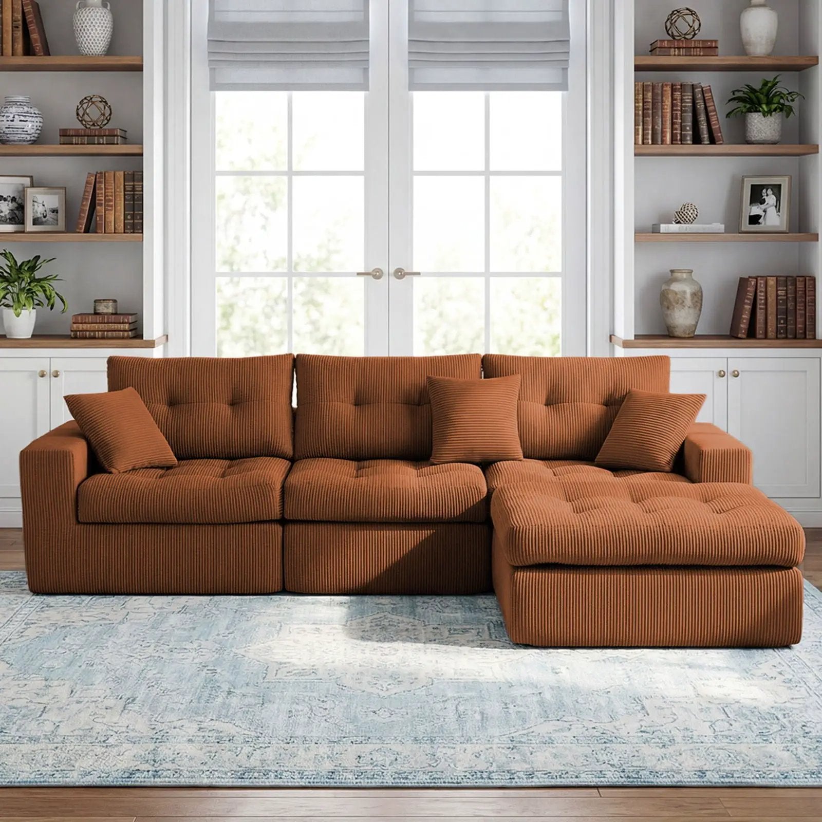 Corner Chaise L-Shaped Sectional Sofa Bed by HouseOfZazla