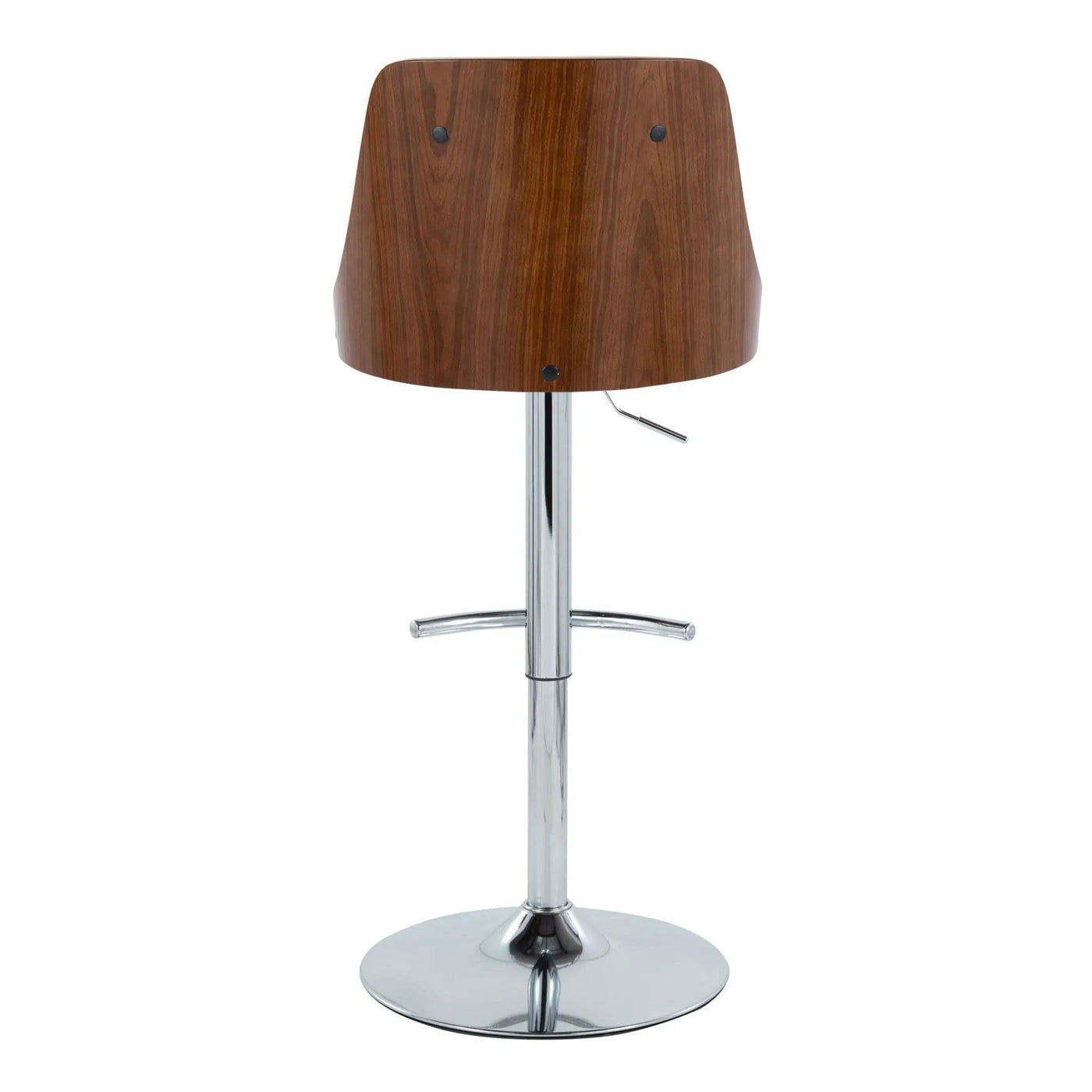 Gianna - Mid Century Modern Adjustable Barstool With Swivel With Rounded T Footrest (Set of 2) by HouseOfZazla
