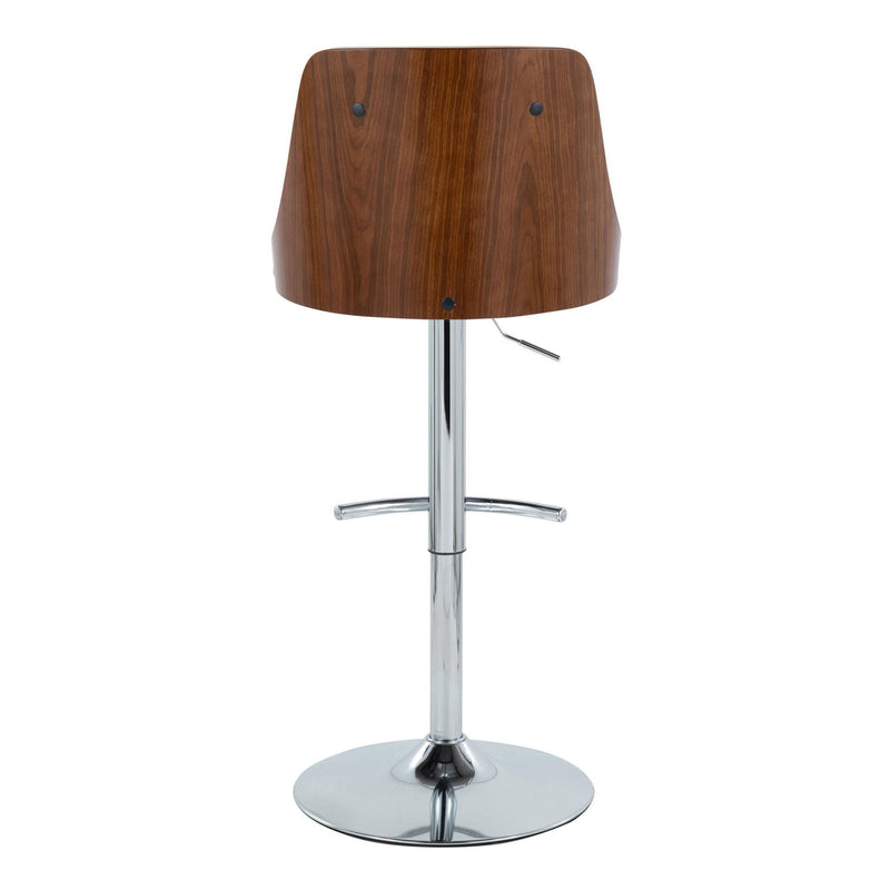 Gianna - Mid Century Modern Adjustable Barstool With Swivel With Rounded T Footrest (Set of 2) by Unique Piece Furniture