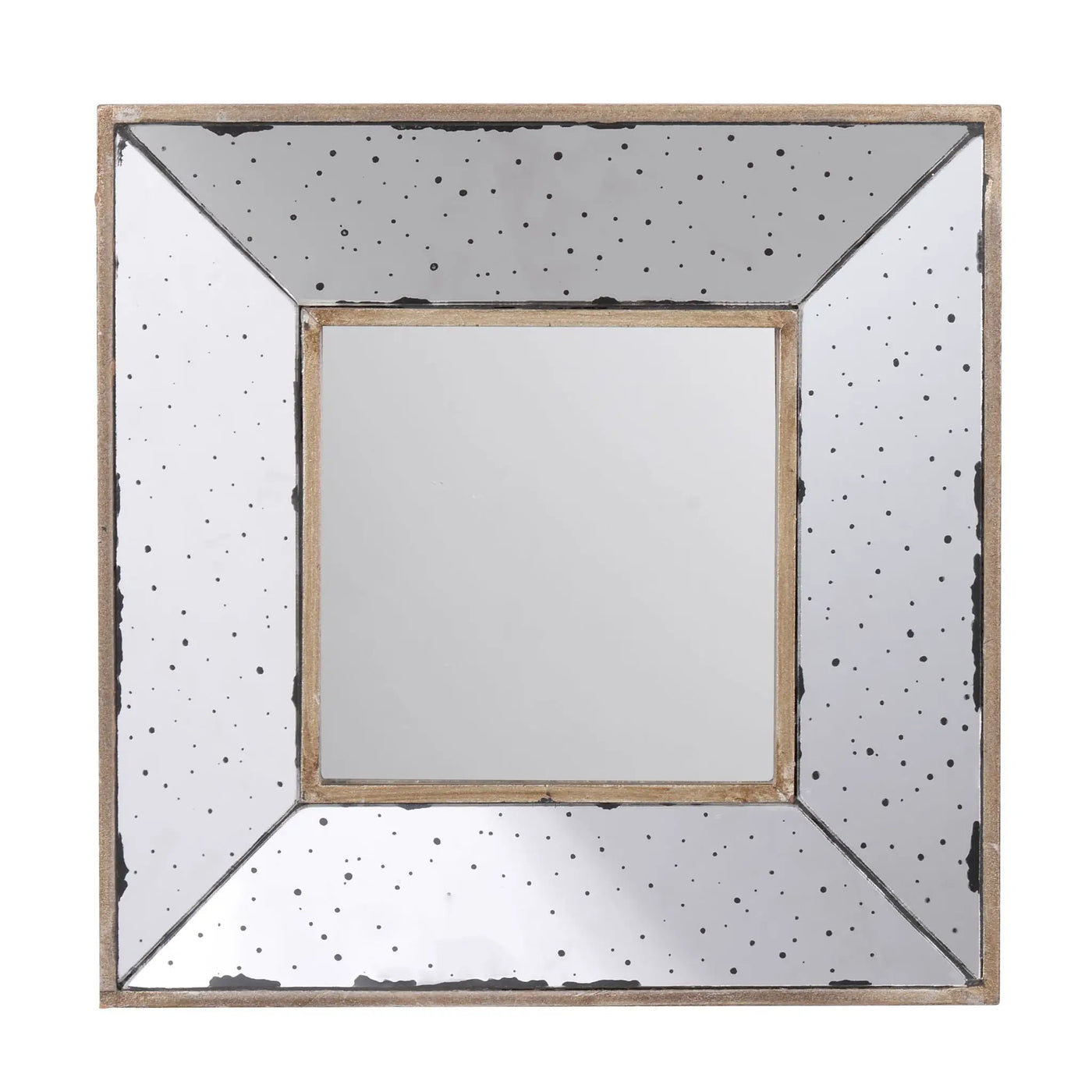 Distressed Accent Mirror, Traditional Style Framed Wall Mirror For Living Room by HouseOfZazla