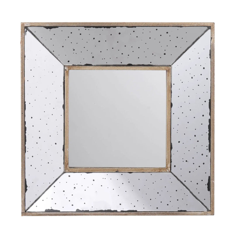 Distressed Accent Mirror, Traditional Style Framed Wall Mirror For Living Room by Unique Piece Furniture